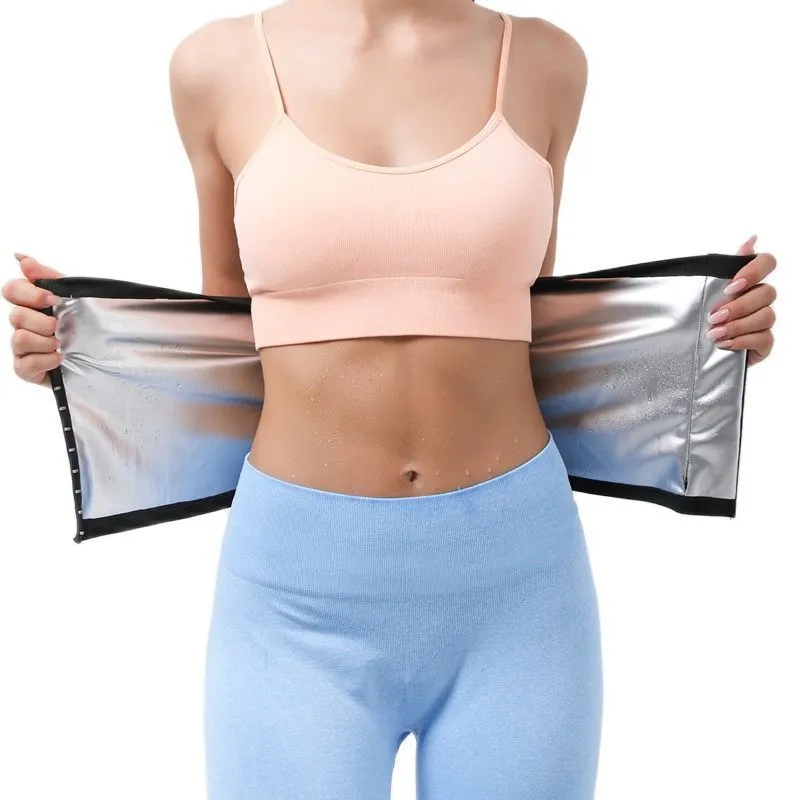 Cinturón recortador de cintura Envoltura de sudor corporal delgada para el estómago Sauna Traje Efecto Cinturón de entrenador abdominal para mujeres 220307