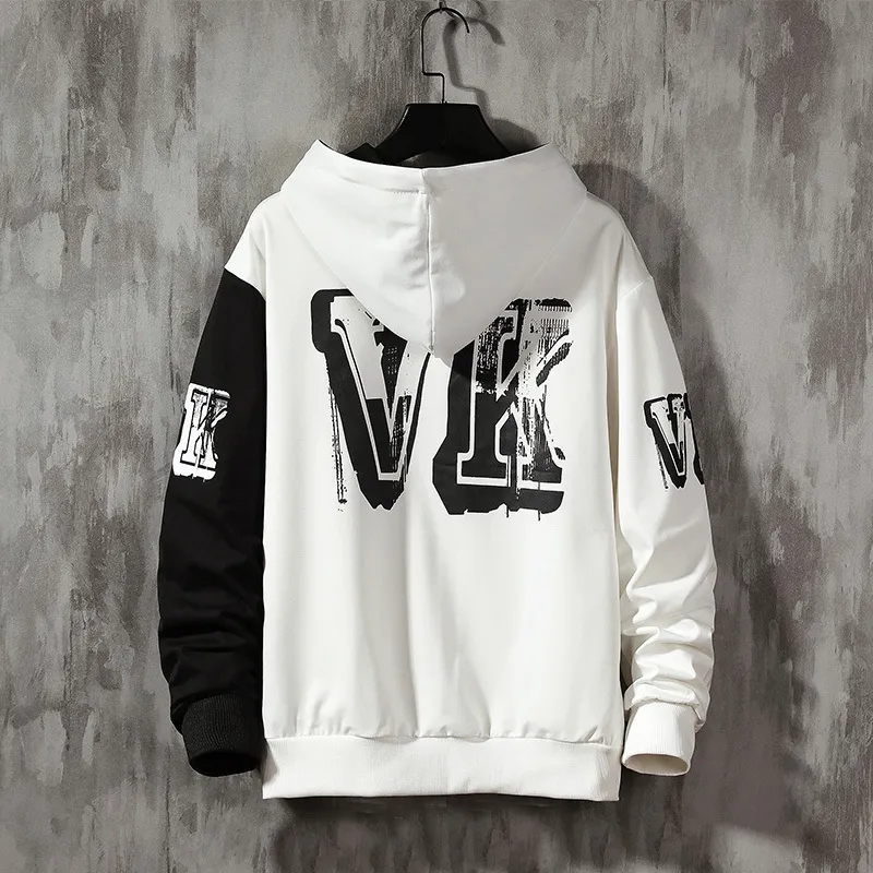 Singleroadized Mens Hoodies Men Graphic Patchwork Sweatshirt Hip Hop Japanese Streetwear Harajuku White Hoodie Men 201130