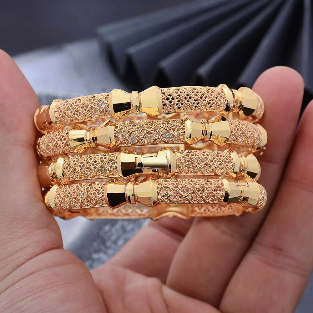 Nouveau 24 k petit Dubai or bébé bracelets pour femmes filles bébé enfant éthiopien bracelets Bracelet bijoux Q0720