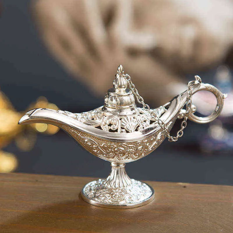 lampada di Aladino tradizionale scava fuori fiaba magica lampada di Aladino teiera accessori la decorazione della casa retrò vintage