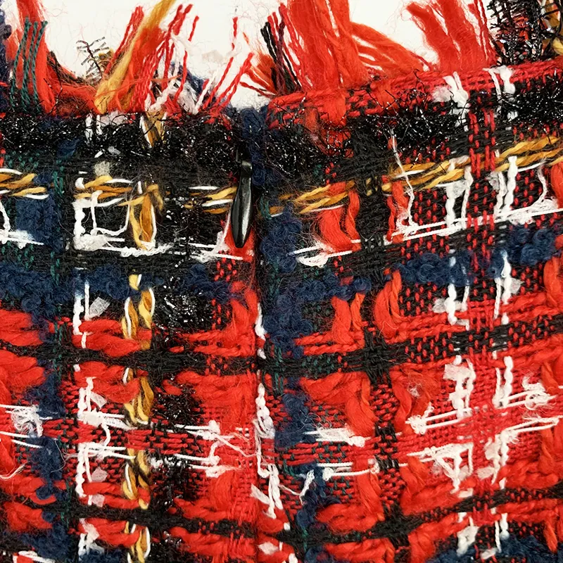 HIGH STREET Pantaloncini firmati più recenti 2021 Pantaloncini da donna in tweed scozzese con nappe con frange 210301