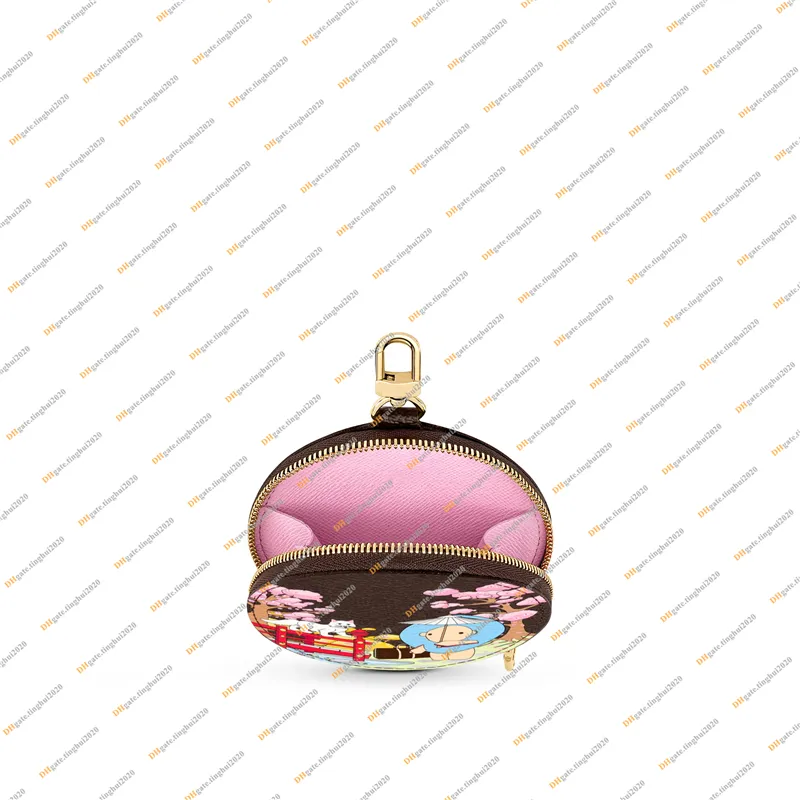 Ladies Fashion Casual Designer Luxury XMAS Wallet Round Coin Purse Key Pouch N60493 High Quality TOP 5A Card package190H