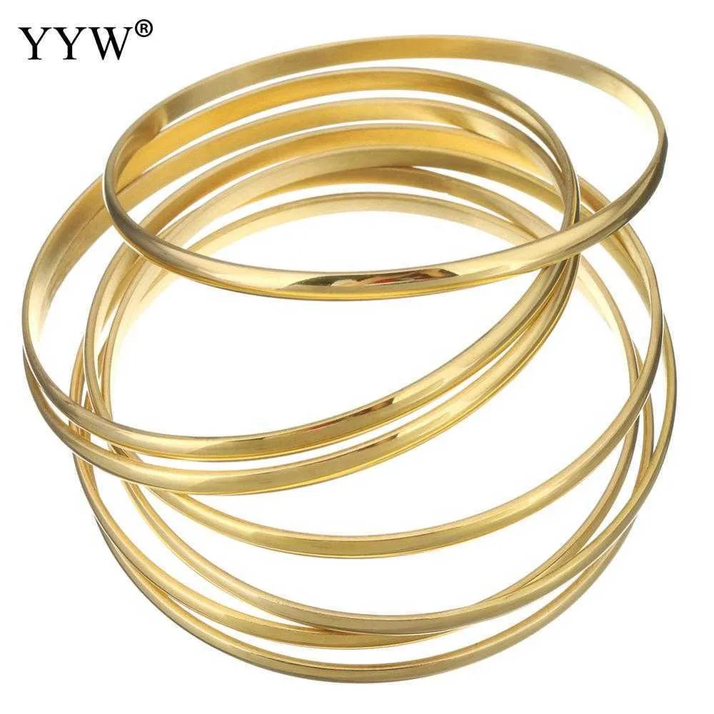 New Fashion Roman Style Stainless Steel Bangle Gold Color Lover Charm Bracelet for Women Brand Gold Wide Cuff Bangle Q0719