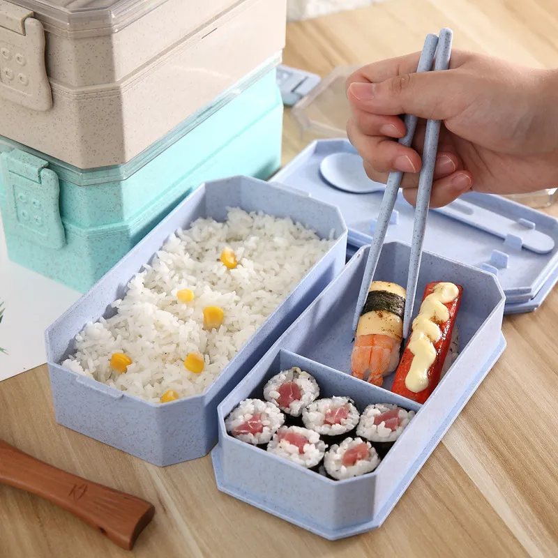 TUUTH Cute Lunch Box Japanese PP Material Thermal Microwave Heating Kids Portable Dinne Food Picnic School Container Box B1