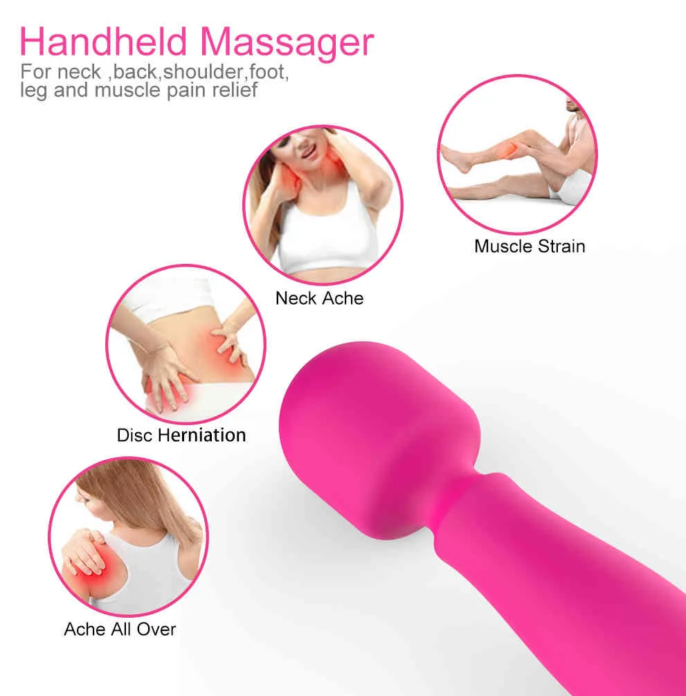 Massage Leistungsstarke Oral Klitoris Vibratoren für Frauen USB Ladung AV Zauberstab Vibrator Massagegerät Erwachsene Sex Spielzeug für Frau masturbator