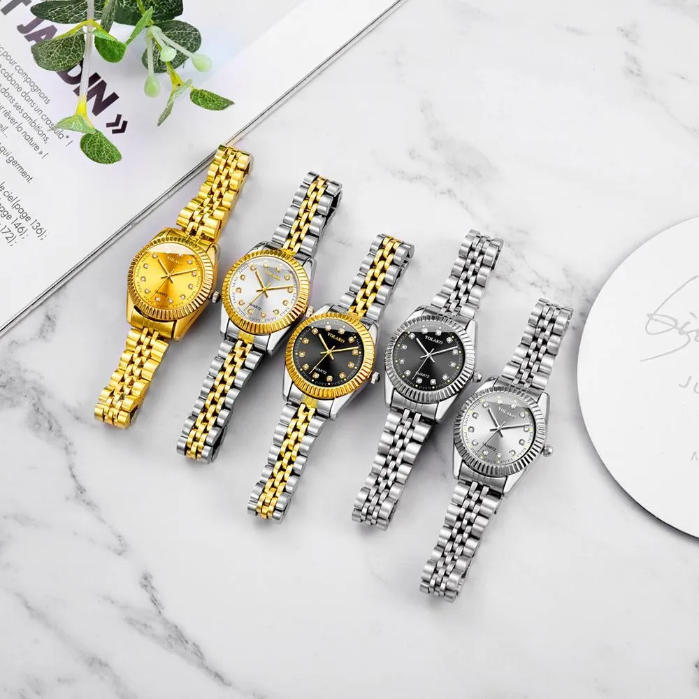 Dames Horloges Top Merk Luxe 2020 Mode Diamant Dames Horloges Roestvrij staal Goud Mesh Brap Vrouwelijke Quartz Horloge