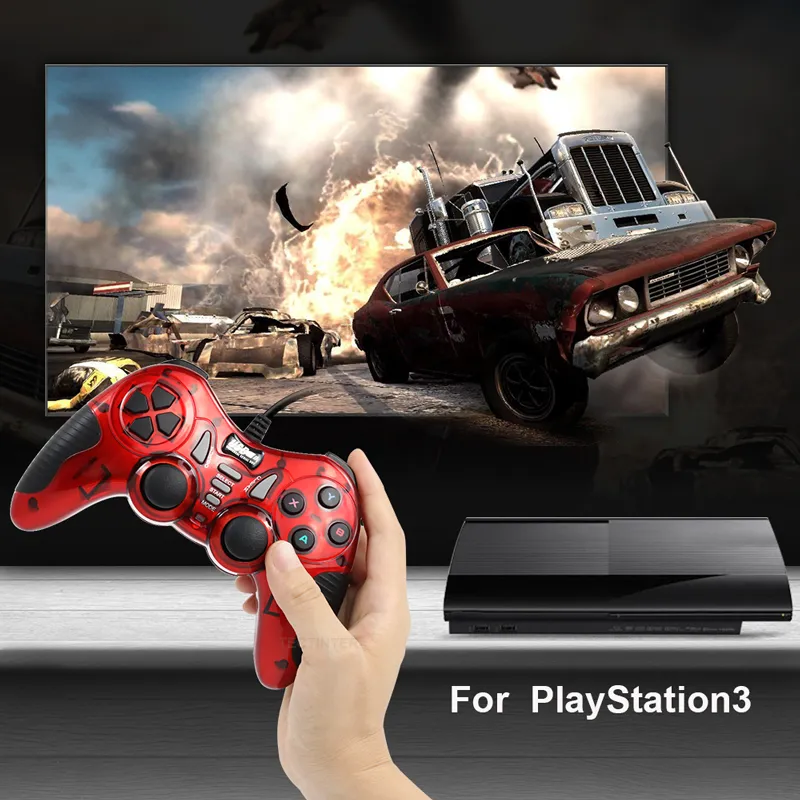 USB Oyun Denetleyicisi için PS3 Aksesuarları Oyun Konsolu Joystick PC Kablolu Android Gamepad Kontol Set Üst Kutusu / Arcgade Makinesi