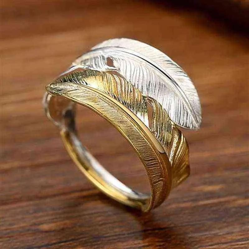 Trend mody Nowe pióro Otwarte pierścienie dla mężczyzn i kobiet Eleganckie prezenty biżuterii G1125