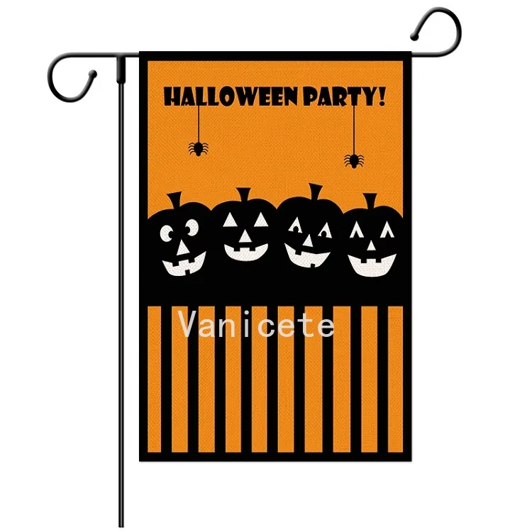 Halloween Giardino Bandiera Zucca 47 * 32 cm lino cortile Banner Bandiere Decorazione di Halloween Rifornimenti del partito T2I52455
