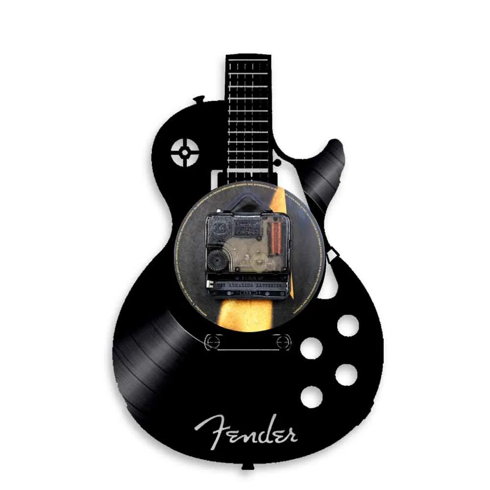 アコースティックギターアート楽器ホームインテリア装飾ビニールレコード壁掛け岩Nロールミュージカルギフト210310