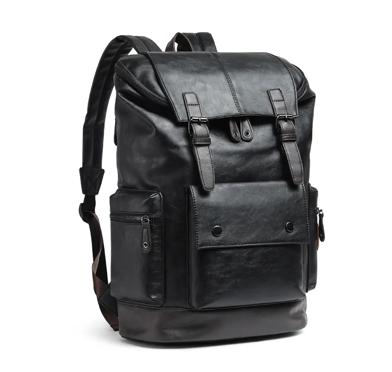 Homens de couro grande antitheft para viajar laptop laptop luxurys bolsas de bagpack preto garoto de grande capacidade escolar masculino mulheres mulheres ombro249w