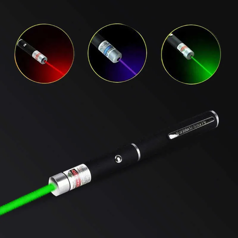 Lasersyn Pointer 5MW High Power Green Blue Red Dot Light Laser Pen NG23 kraftfull laser 303 Justerbar jakt4033819