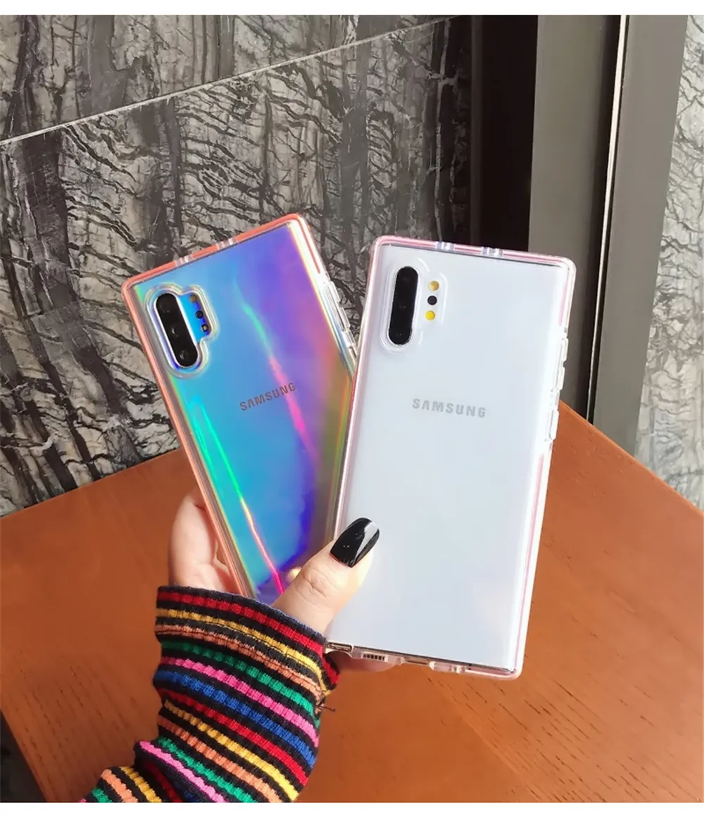 Klare Candy Color Hüllen für Samsung Galaxy S21 Note 20 Ultra S20 FE S10 Plus A52 A71 A51 A50 A32 A21S A72 Transparent Soft Cover
