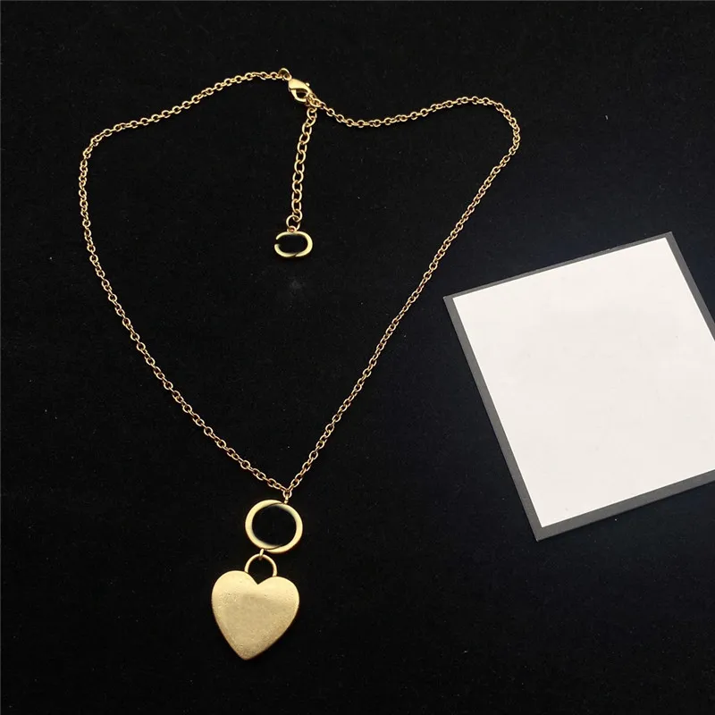 Newest Designer Heart Necklace Earrings Letter Printed Pendant Earring Women Classic Party Gift Necklaces Jewelry Sets292u