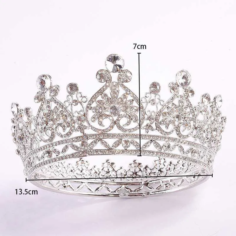 FORSEVEN cercle complet strass mariée diadèmes reine princesse Pageant diadème couronne de Noiva mariage cheveux bijoux accessoires H0827236n