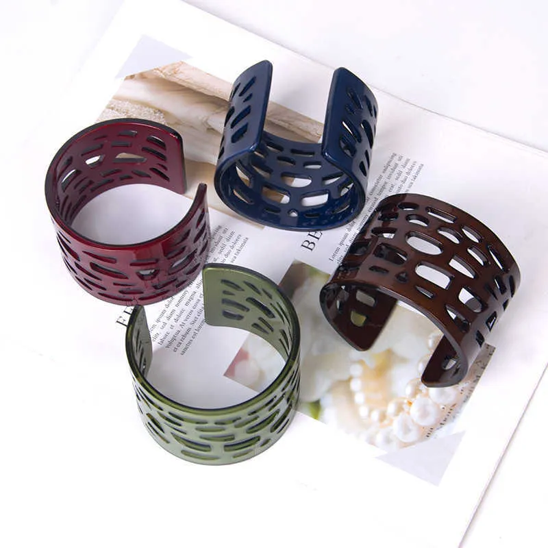 Старинные высококачественные открытые женские браслеты / браслеты для женщин смолы акриловые индийские браслеты с дизайнерскими чарами для девочек Q0719