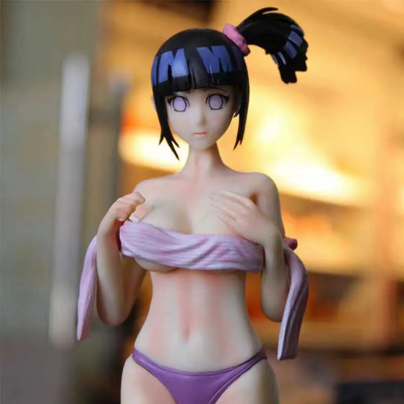 36Cm Anime Antistre Hyuuga Hinata Badpak Badhuis Standbeeld Pvc Action Figure Ornamenten Collectie Speelgoed Voor Anime Minnaar Beeldje 2233I