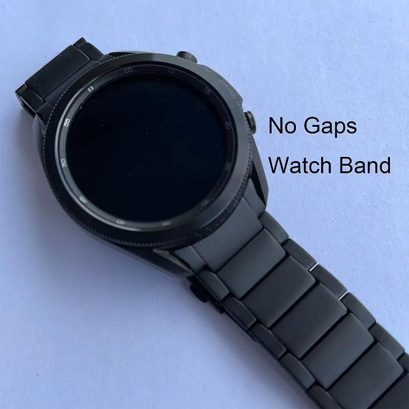 Cinturini orologi GORPIN Galaxy 4 Classic 46mm 44mm 40mm Cinturini senza spazi vuoti 20mm Cinturino in metallo titanio Smartwatch Nero2573