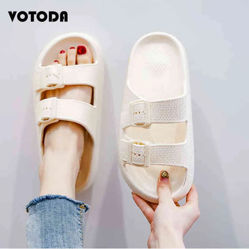 Tofflor Nya Tjock Plattform Cloud Slides Unisex Inomhus Hem Par Mjuka Sandaler Sommar Män Kvinnor Flip Flops Strandskor 220302