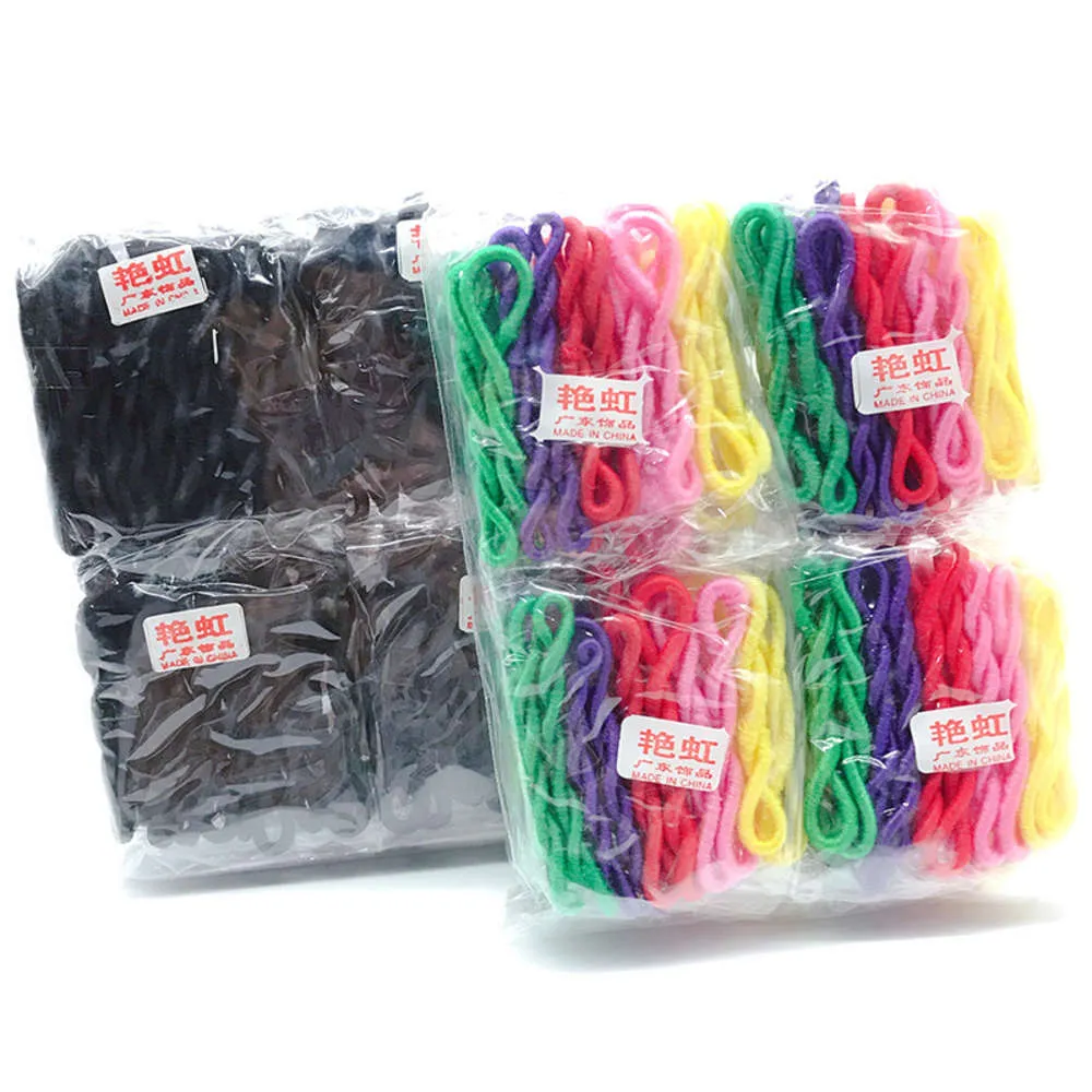 Élastique couleur bonbon pour enfants, attaches enroulées, coutures primaires, élèves de l'école, ne blessent pas la corde à cheveux, département de Yiwu sto5608124