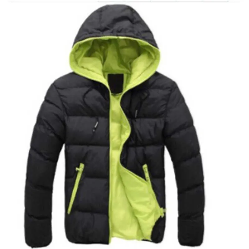 Jaqueta impermeável do inverno dos homens 2021 nova moda com capuz parka quente espessura cor de doces combinação zipper exército tático homens jaquetas x0621