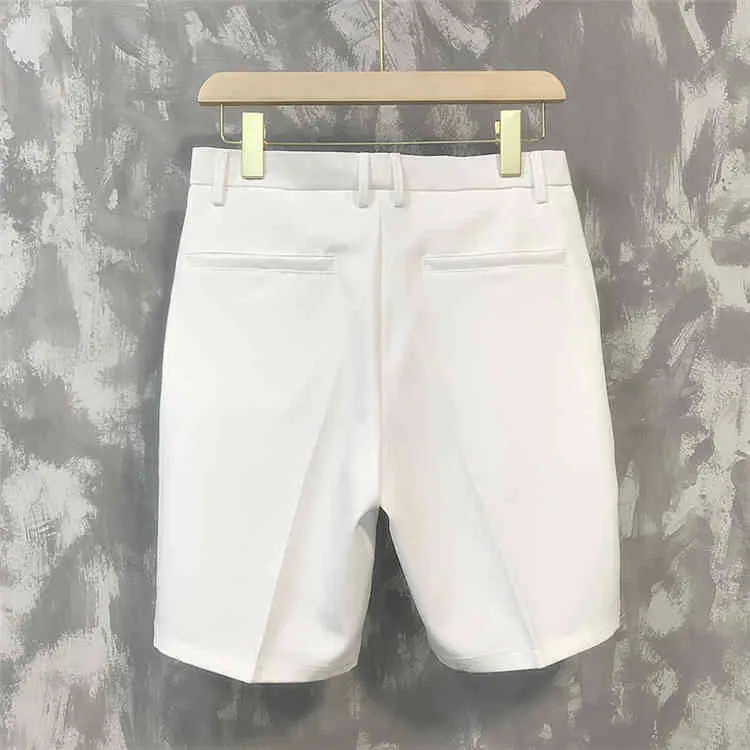 new five-point pants men's summer trend casual 5 points mid wild youth loose white suit shorts bermuda masculina