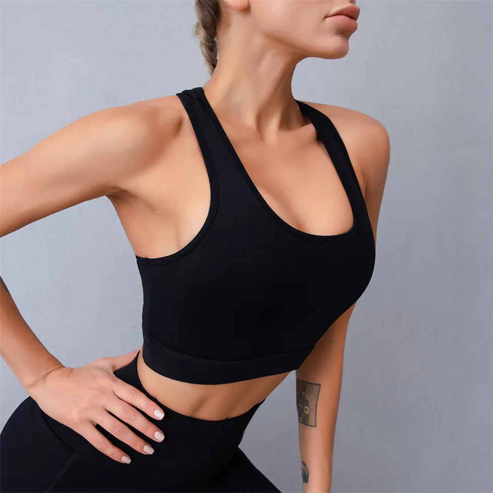 Yoga mélodie sans manches gilet femmes porter Sexy femme haut femme débardeur femme Push Up sous-vêtements Fitness Bralette