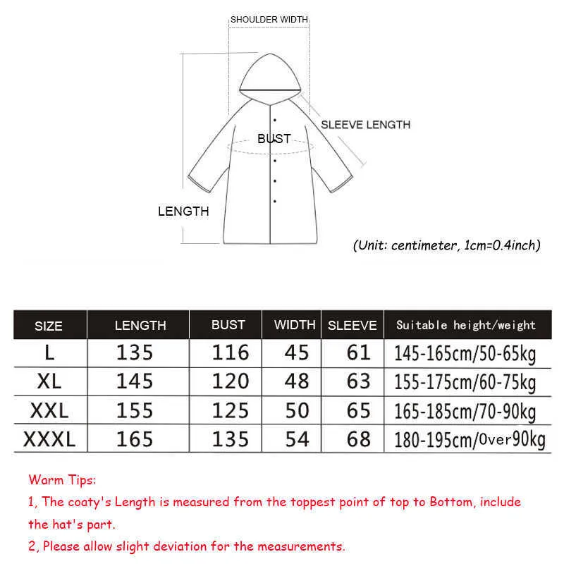 Moda Adulto Longa Raincoat Mulheres Homens Casaco De Chuva Impermeável Preto Com Capuz Para Caminhadas Ao Ar Livre Pesca De Pesca Rainwear Ciclismo 211025