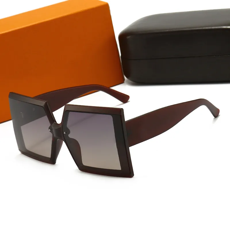 2021 Gafas de sol Polaroid cuadradas extra grandes Gafas para hombres y mujeres Marco retro Sombreado UV400 con caja 260 g