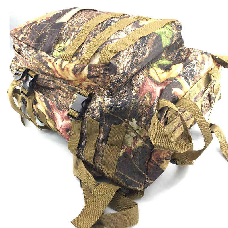 45L Bolsas tácticas militares Mochila Ejército Molle Bolsa de asalto Hombres Senderismo al aire libre Trekking Camping Pesca Caza Camo Mochilas 220104