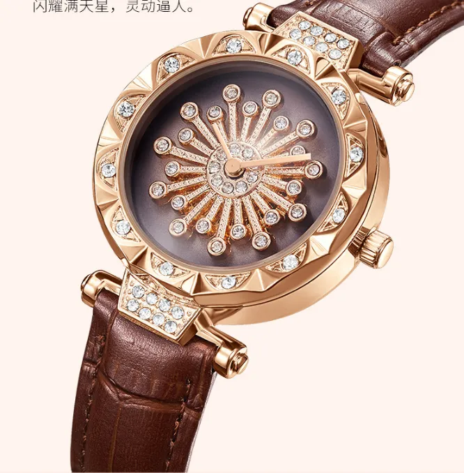 Élégante charmante étudiante cwp montre à quartz diamant vie étanche et incassable multifonctionnelle femmes déesse montres SHIYUNME Br2418