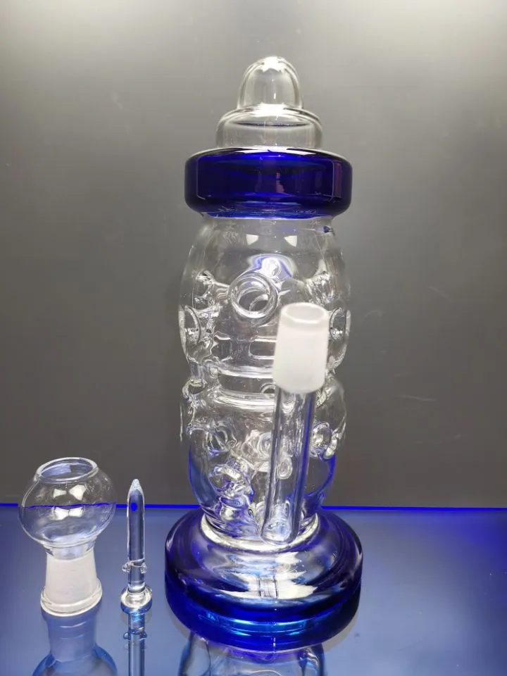 Новая система переработки трубы для переработки труб Babybottle Bong с поломкой конструкцией с 14,4 мм соединением толстым стеклянным масляным горелкой Sestshop