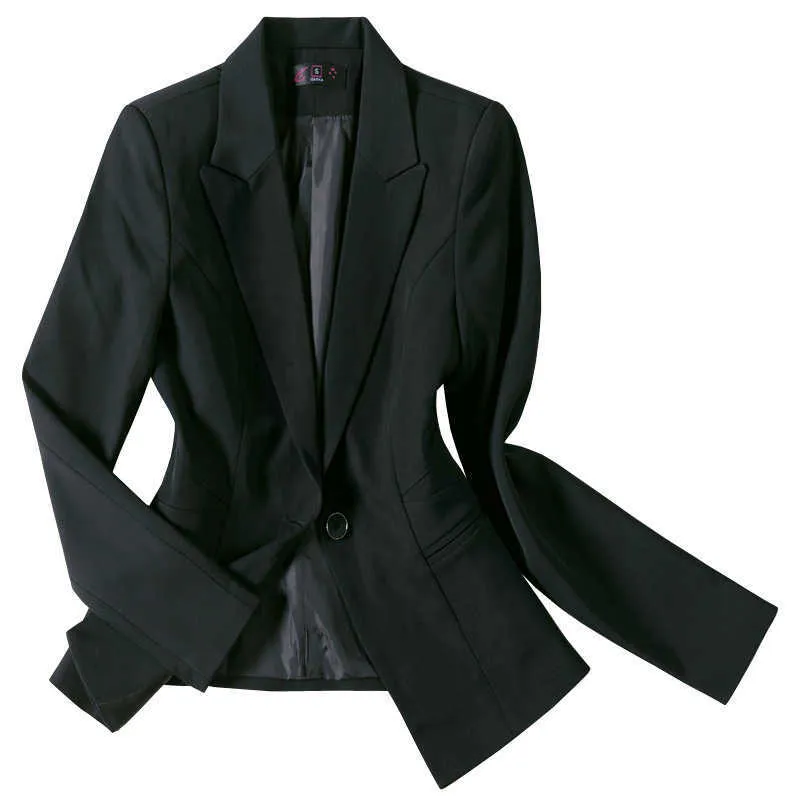 Professionell kvinnors kostym byxor passar tvådelade vår och höst Casual jacka feminin elegant kjol svart arbete kläder 210527