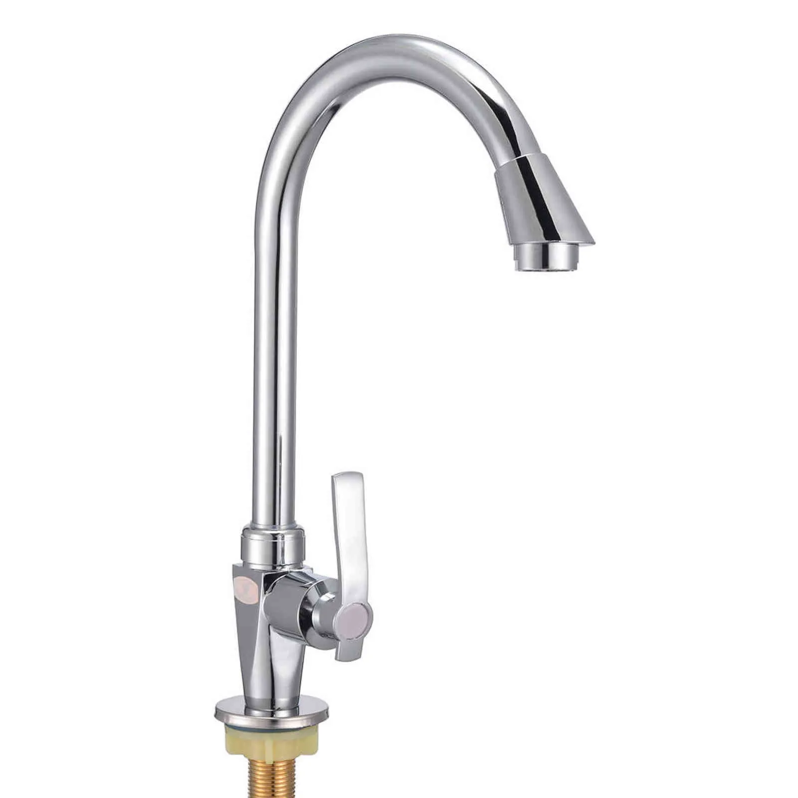 Mayitr acier inoxydable + plastique 360 degrés pivotant robinet d'eau monotrou cuisine bassin froid évier robinet robinet pour matériel ménager 211108