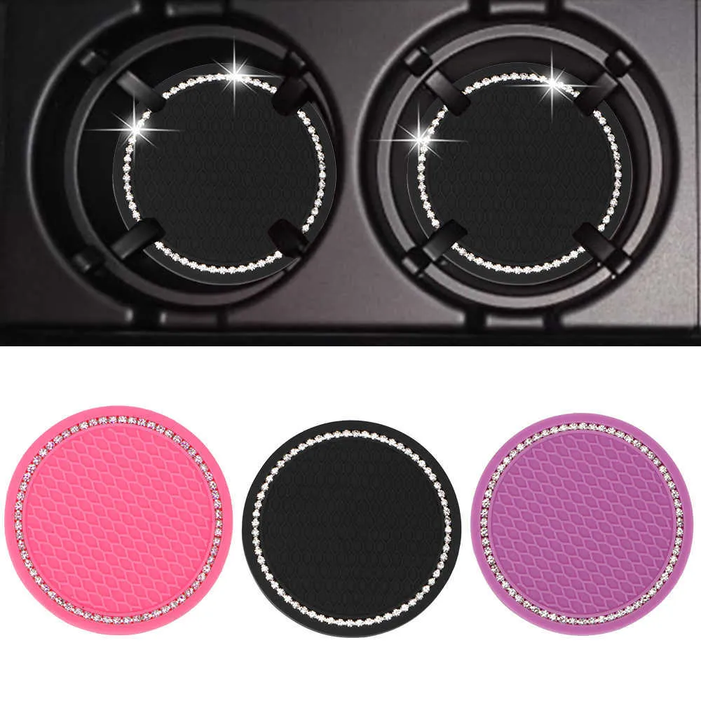 Anti-slip Pad Mat For Interior Decoration Silica Gel Car Styling Accessories Car Coaster Water Cup Bottle Holder