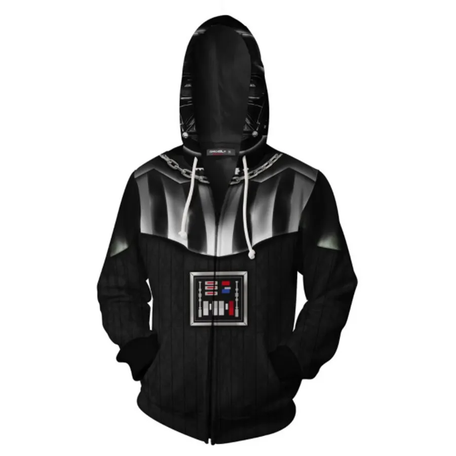 Moletom com capuz de filme cosplay Darth Vader Impressão 3D Camisolas Moda Homens Mulher Jaqueta com capuz 201020