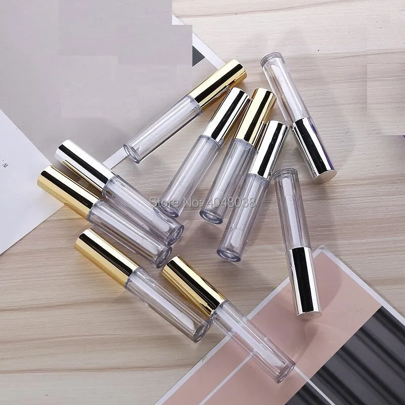 1ML 5ML 10ML Lip Gloss Tubes Gold Silver Cosmetic Packaging Lipgloss Wand Tubes Empty Lip Gloss Tubes Private Label 