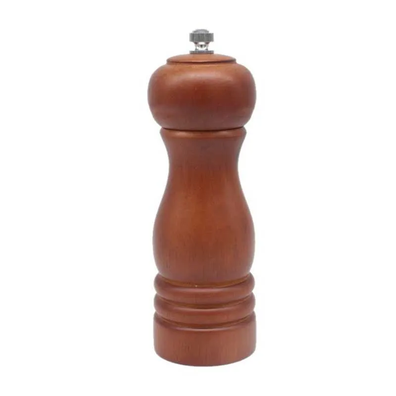 Wooden Adjustable Ceramic Grinder Set Various Sizes Sea Salt Black Pepper Mills 210611