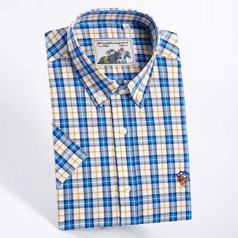 Summer Classic Style Coton Shirt Shirt Shirt Business Casual Brand Vêtements Haute Qualité Haute Qualité Haute Qualité Haute Shirt 210531