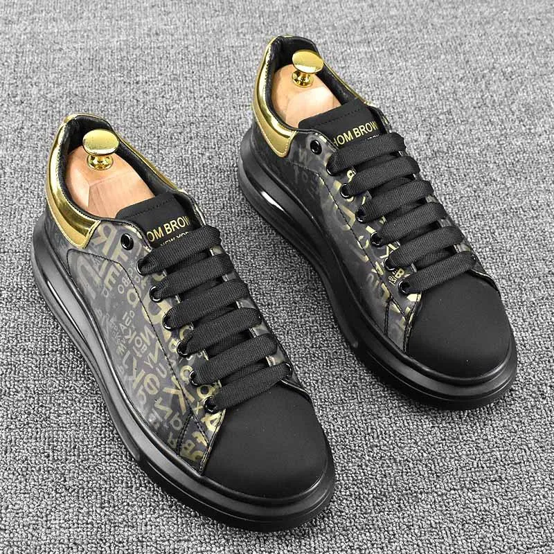Lüks Tasarımcı Siyah Iş Gelinlik Ayakkabı Moda Lace Up Nedensel Flats Moccasins Hava Yastık Yürüyüş Foootwear Sneakers