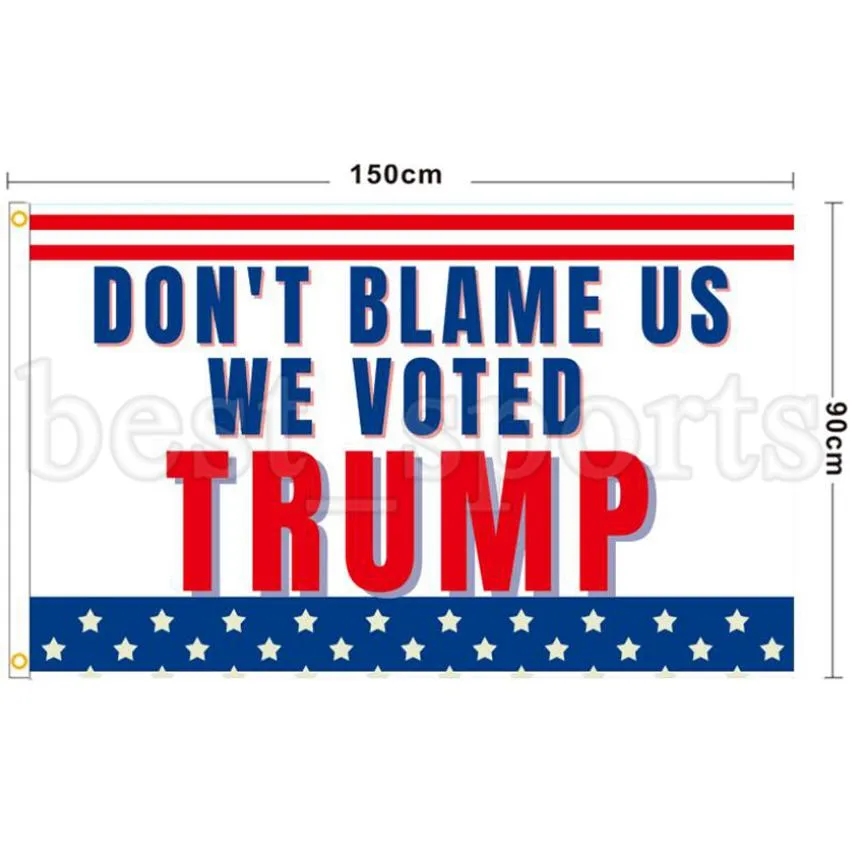2024 Donald Trump Drapeau 90 * 150cm Ne me blâmez pas, j'ai voté pour Trump Bannière Drapeaux Président américain Drapeaux d'élection DHL Expédition