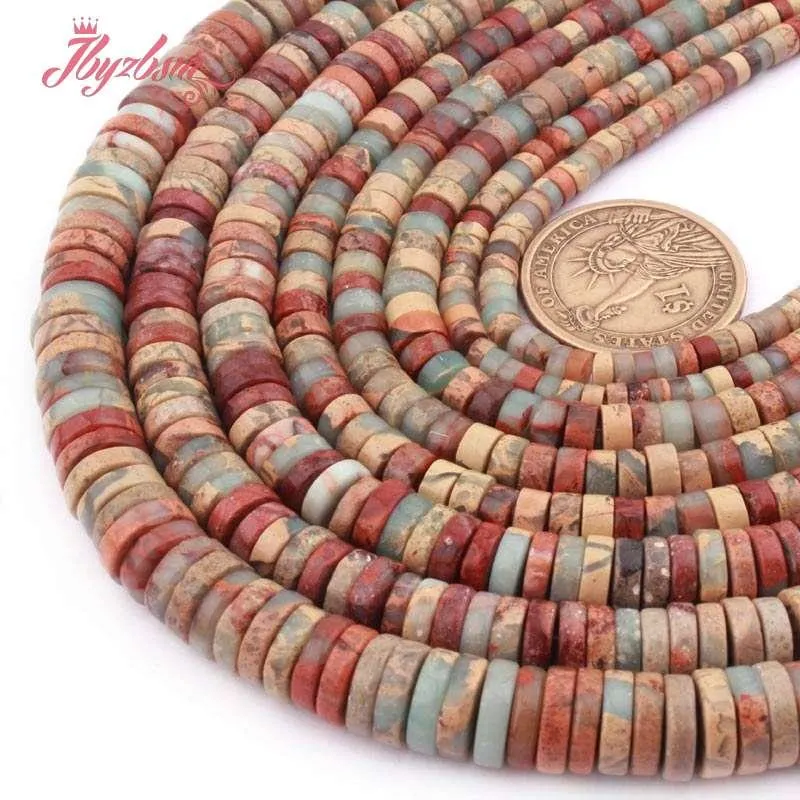 Outros 2x4 3x6 3x8mm Heishi ShouShan Stone Beads Loose Natural Spacer para DIY Mulheres Jóias Fazendo Colar Pulseira 15 289m