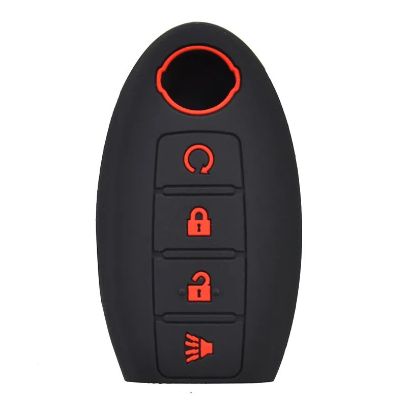 Siliconen Autosleutel Case Voor Nissan Altima Maxima Murano Rogue Sentra Versa Titan Cover Keyless Afstandsbediening Fob Shell 4 Knop protector8058891