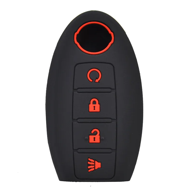 Silikonowy klucz do samochodu dla Nissana Altima Maxima Murano Rogue Sentra Versa Titan Cover Bezpośrednie zdalne powłokę 4 przycisk Protection 8058891