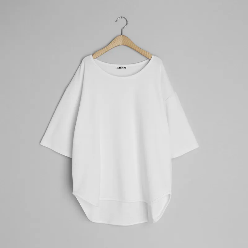 Nouveau automne été femmes blanc manches longues t-shirts de haute qualité dames coton t-shirt 210302