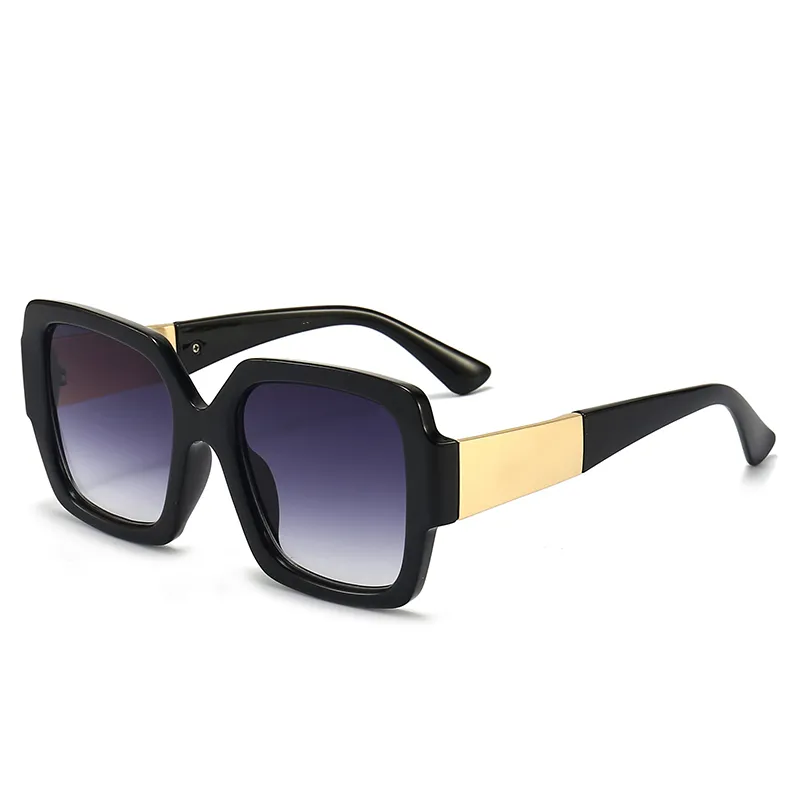Óculos de sol da banda polarizados UV400 retro polarizado Designer de luxo de luxo Gold quadrado quadro quadrado Brand Sun Glassy Moda Eyewear WO279H
