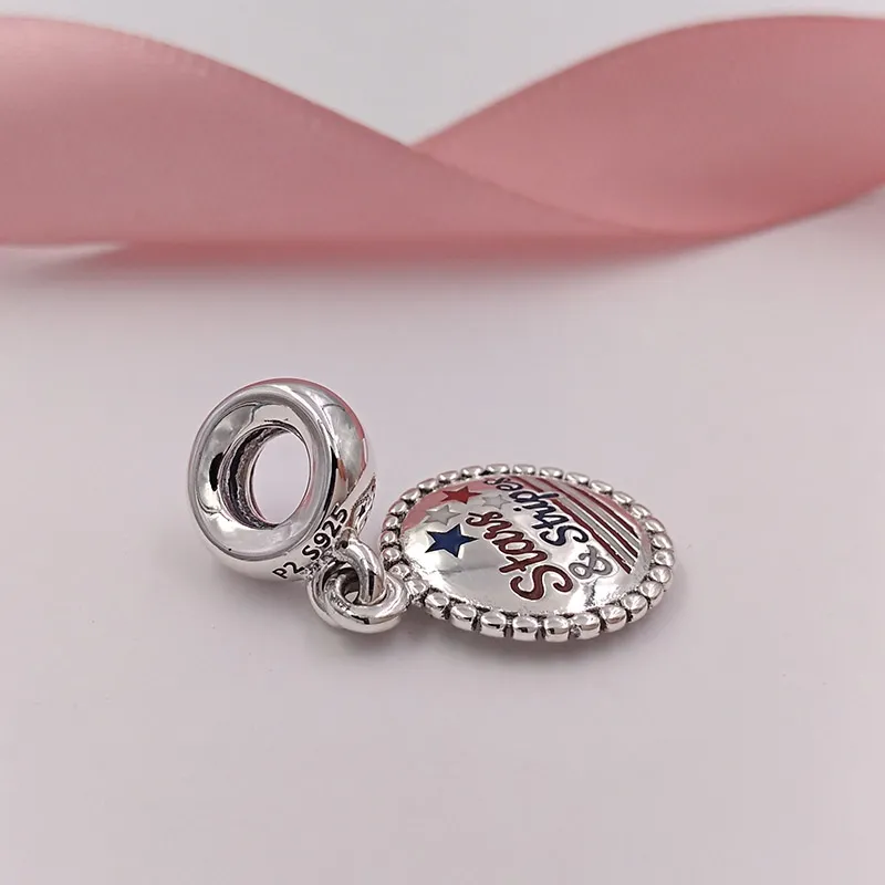 Schmuckherstellungszubehör-Set, Sterne, Streifen, Charms, Pandora 925 Silber, Motivationsarmband für Damen und Herren, Kette, Abstandshalter, Perlenarmreif, individuelle Halskette, Geschenk ENG791169_42