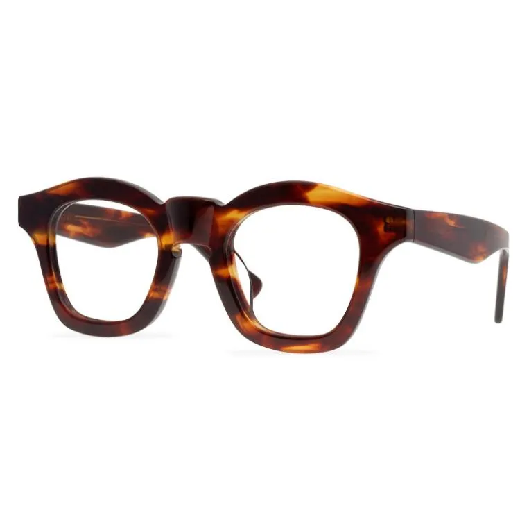 Hommes lunettes optiques cadre marque montures de lunettes lunettes de mode vintage le masque fait à la main TOP qualité lunettes de myopie avec Cas266o