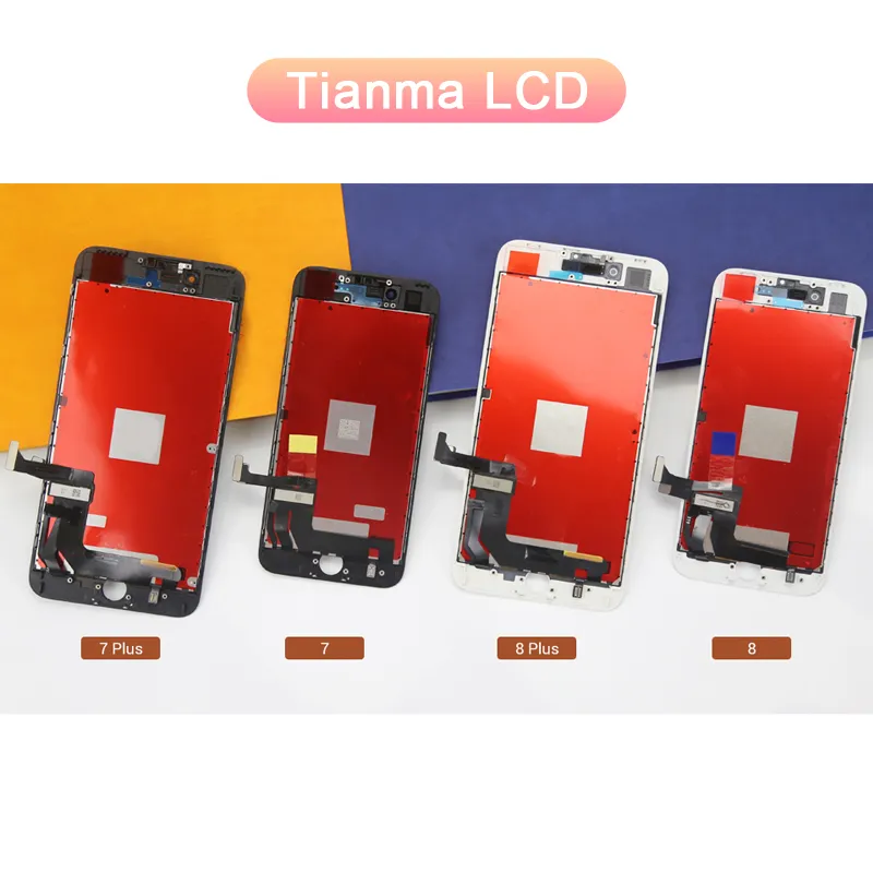 ORIWHIZ Tianma LCD iPhone 5 5s 6 Plus 6s 7 8 Digitizer Assembly Schermo di ricambio Touch sensibile Qualità durevole Nero Bianco