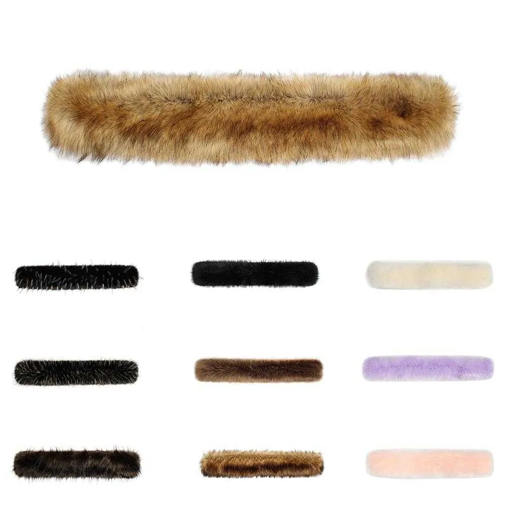 10 Kolory Zimowe Ciepłe Fur Collar Ciepłe Szalik Dla Kobiet Płaszcz Odpinany Faux Fox Fur Sarf Collar Hat Akcesoria Prezent H0923